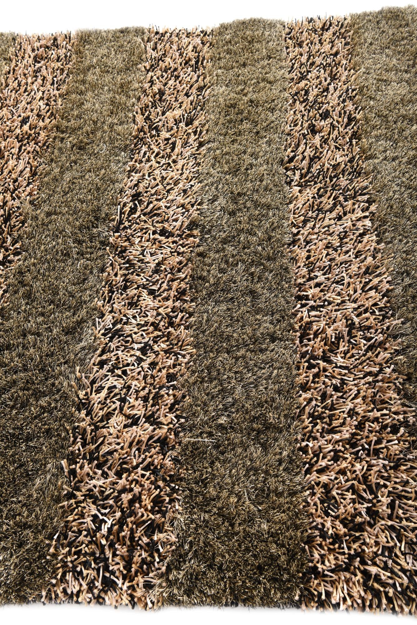 5' x 6' 7 Hand Knotted Multi-Tone Shag Rug