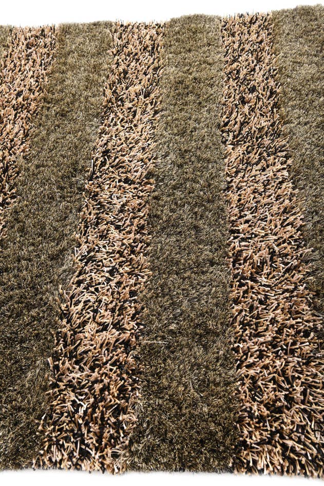 Detail image of 5' x 6' 7 Hand Knotted Multi-Tone Shag Rug