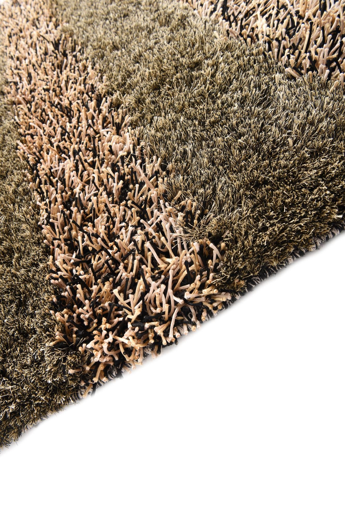 5' x 6' 7 Hand Knotted Multi-Tone Shag Rug