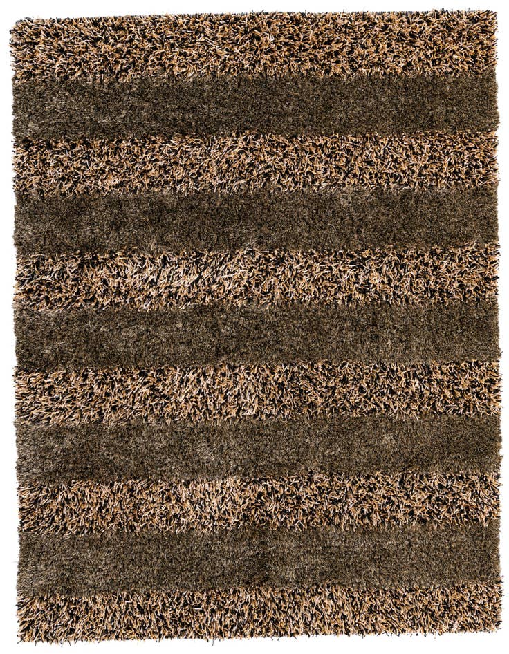 Detail image of 5' x 6' 7  Hand Knotted Multi-Tone Shag Rug