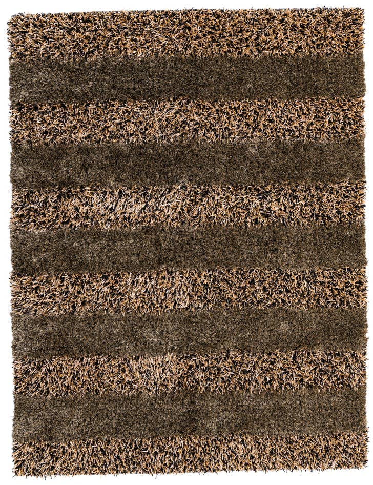 Detail image of 5' x 6' 7 Hand Knotted Multi-Tone Shag Rug