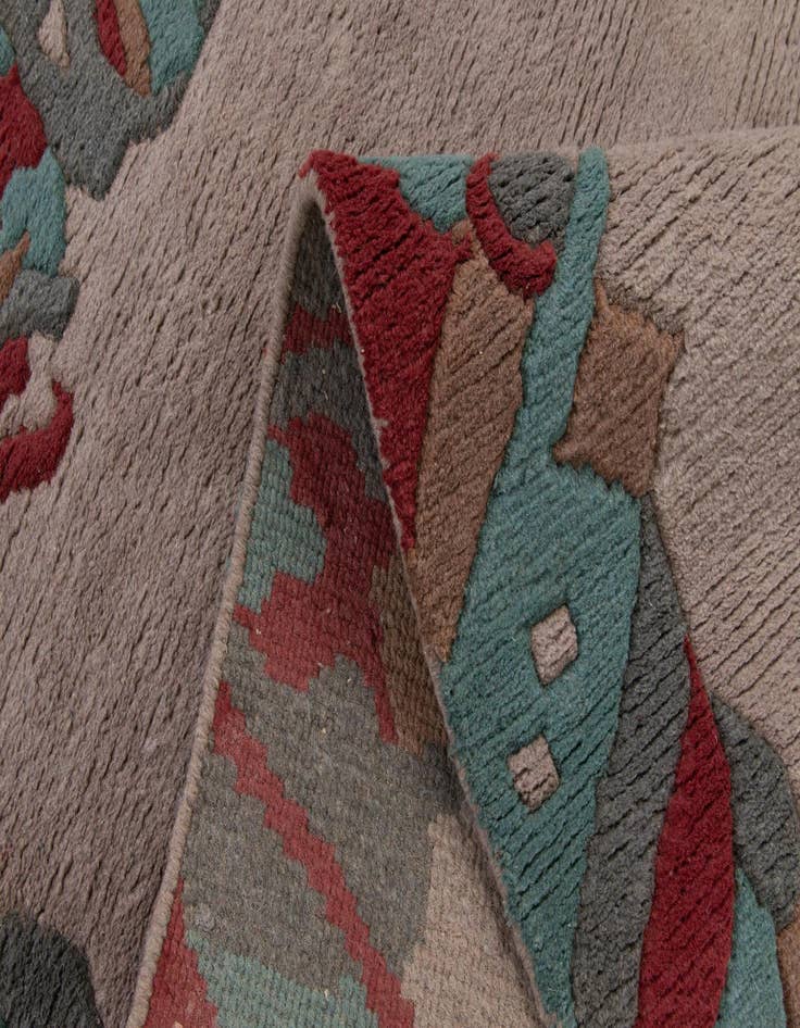 Detail image of 4' 2 x 6' 1  Hand Knotted Nepal Wool Rug