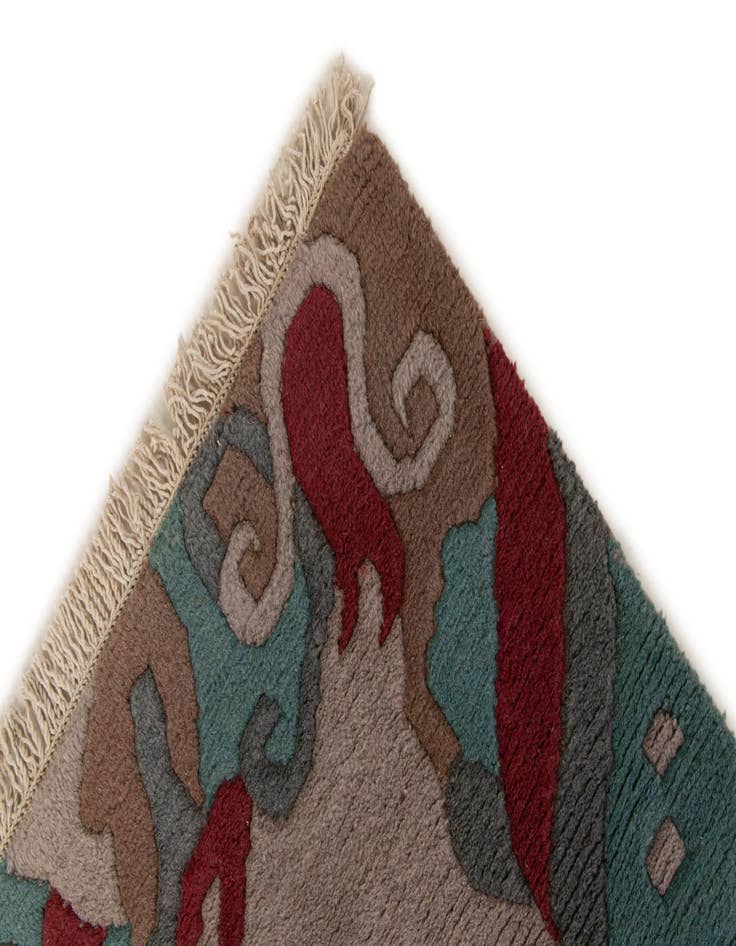 Detail image of 4' 2 x 6' 1  Hand Knotted Nepal Wool Rug