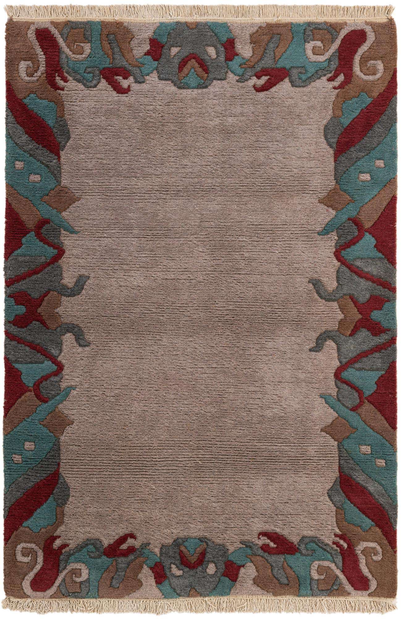4' 2 x 6' 1 Hand Knotted Nepal Wool Rug
