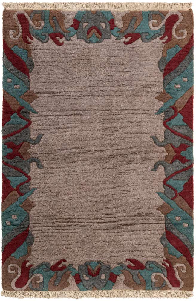 4' 2 x 6' 1 Hand Knotted Nepal Wool Rug