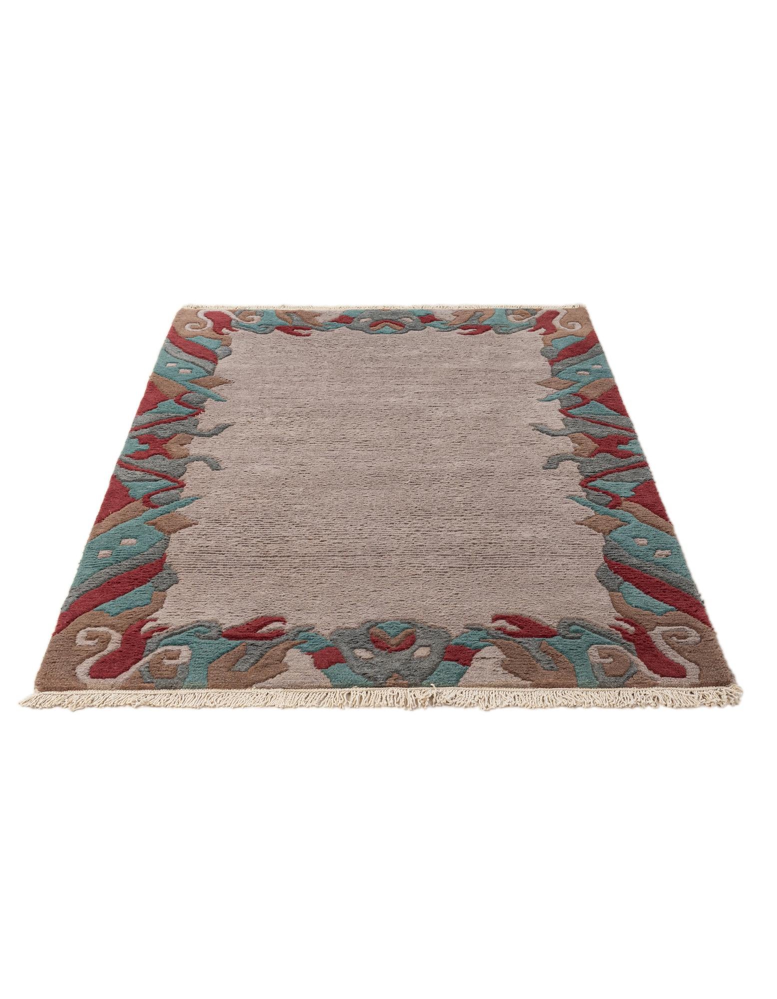 4' 2 x 5' 11 Hand Knotted Nepal Wool Rug