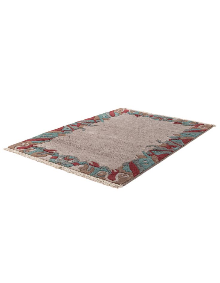 Detail image of 4' 2 x 5' 11 Hand Knotted Nepal Wool Rug