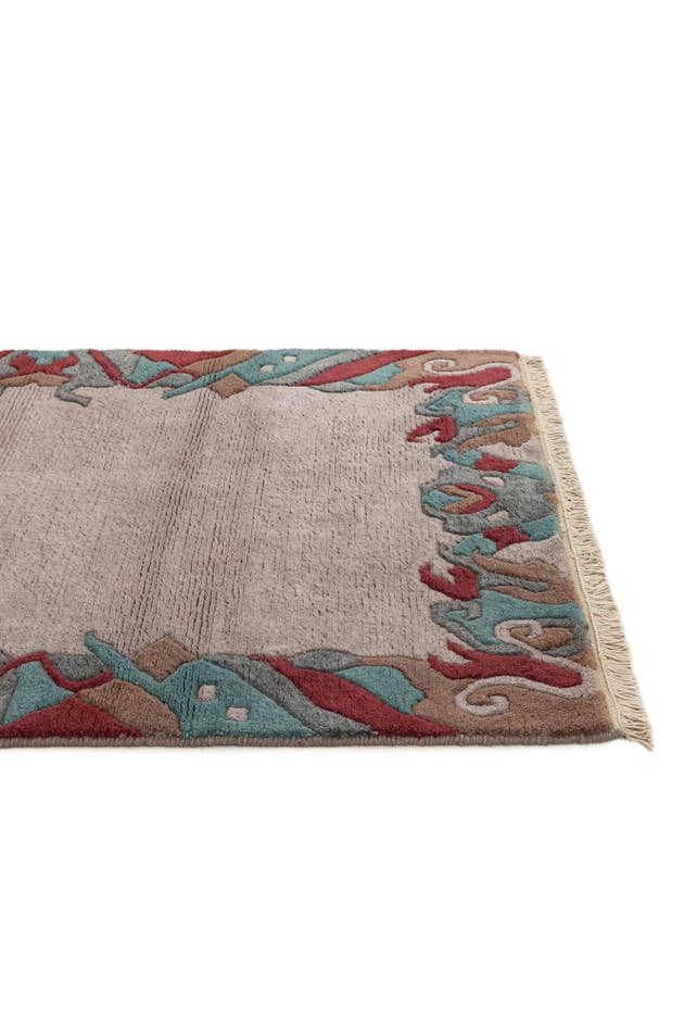 Detail image of 4' 2 x 5' 11 Hand Knotted Nepal Wool Rug