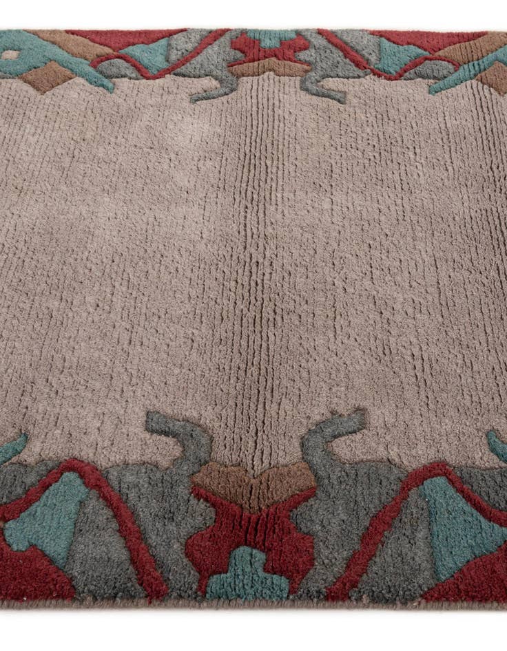 Detail image of 4' 2 x 5' 11  Hand Knotted Nepal Wool Rug