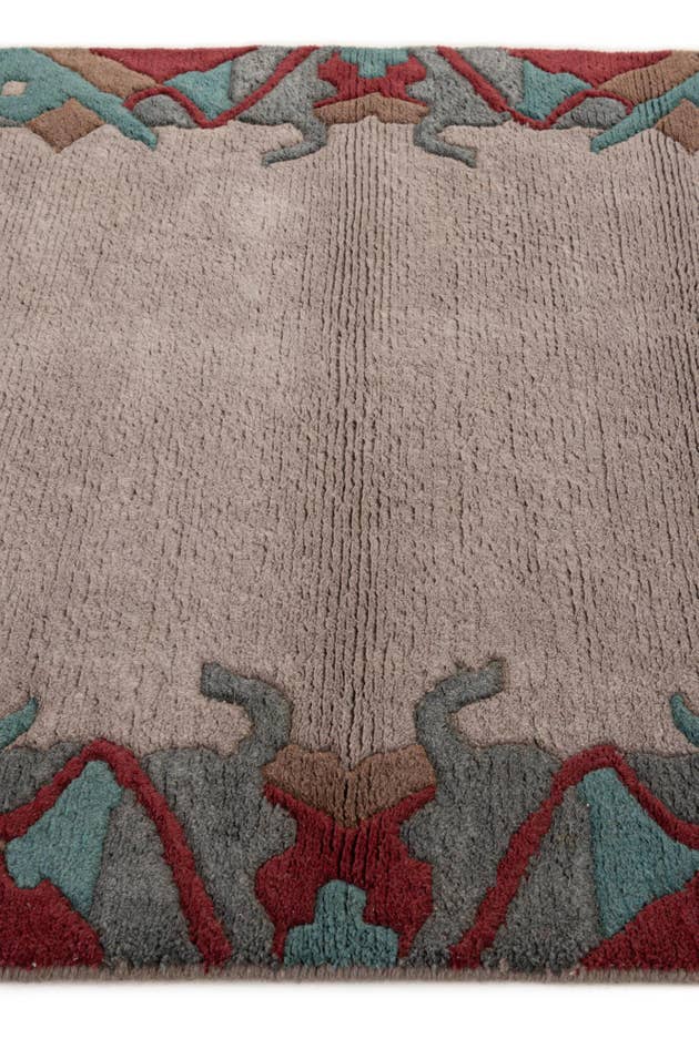 Detail image of 4' 2 x 5' 11 Hand Knotted Nepal Wool Rug