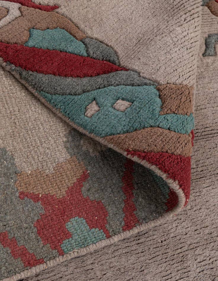 Detail image of 4' 2 x 5' 11  Hand Knotted Nepal Wool Rug
