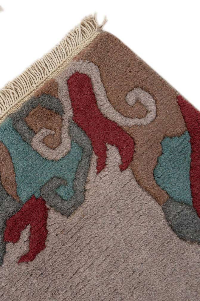 4' 2 x 5' 11 Hand Knotted Nepal Wool Rug