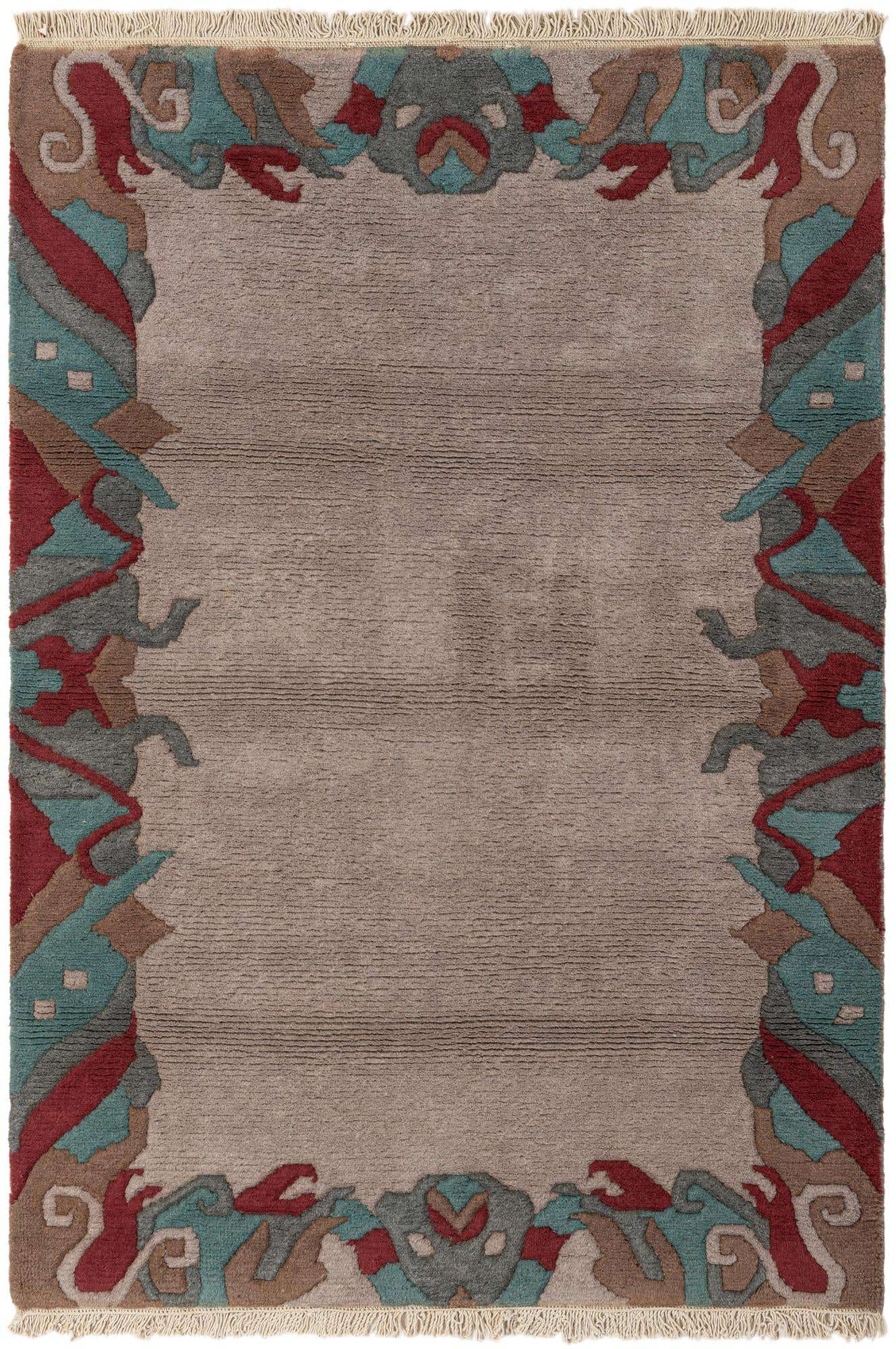 4' 2 x 5' 11 Hand Knotted Nepal Wool Rug