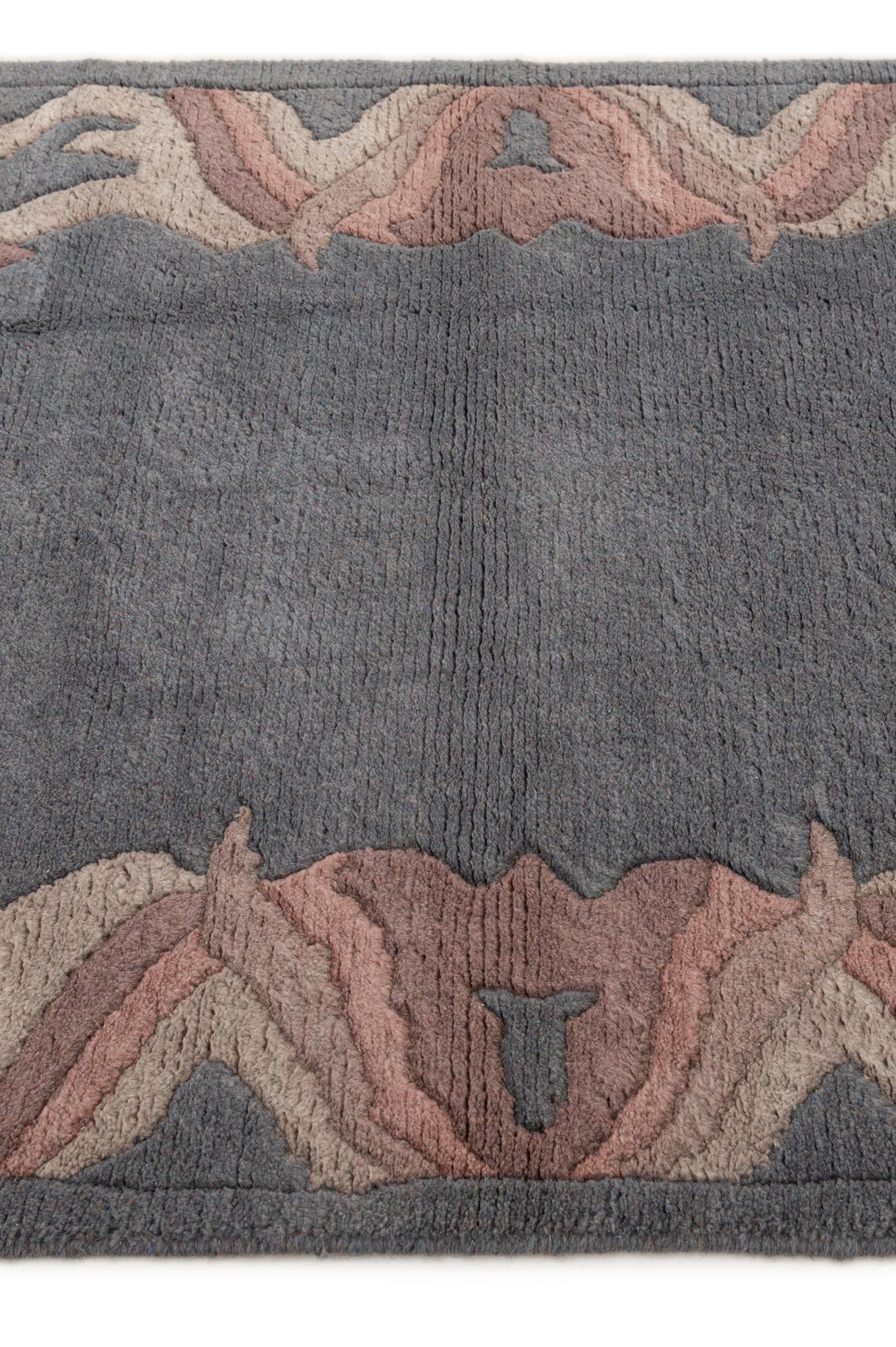4' x 5' 9 Hand Knotted Nepal Wool Rug