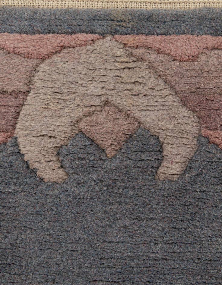 Detail image of 4' x 5' 9  Hand Knotted Nepal Wool Rug
