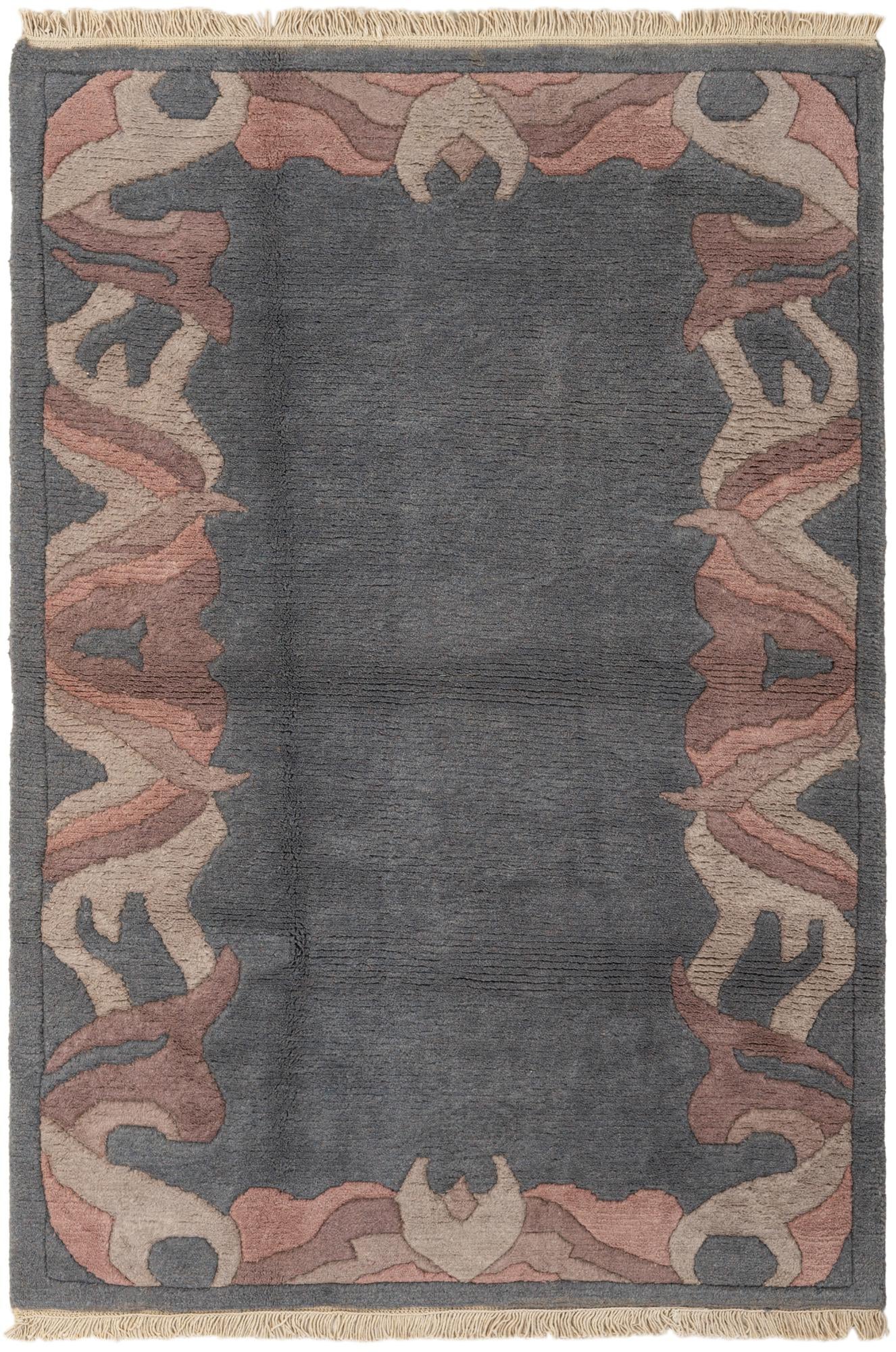 4' x 5' 9 Hand Knotted Nepal Wool Rug