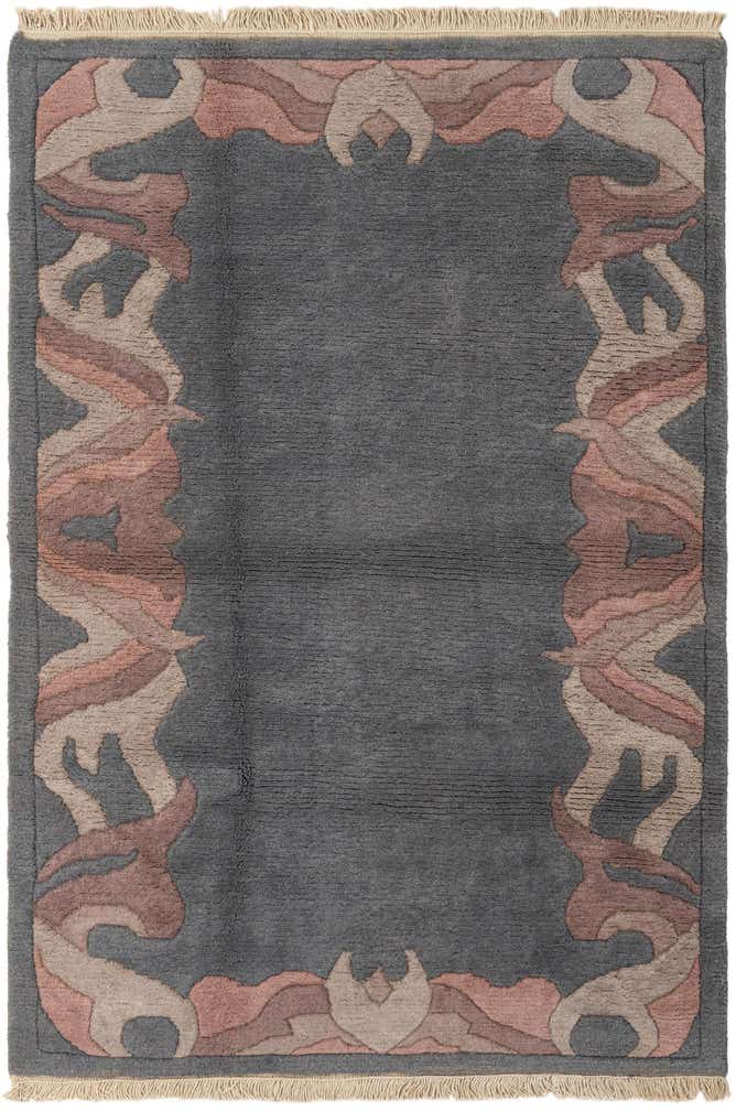 4' x 5' 9 Hand Knotted Nepal Wool Rug
