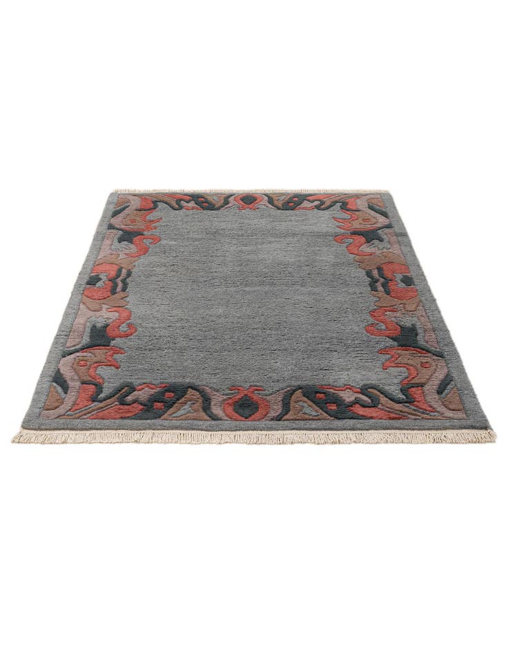 Detail image of 4' x 5' 11 Hand Knotted Nepal Wool Rug