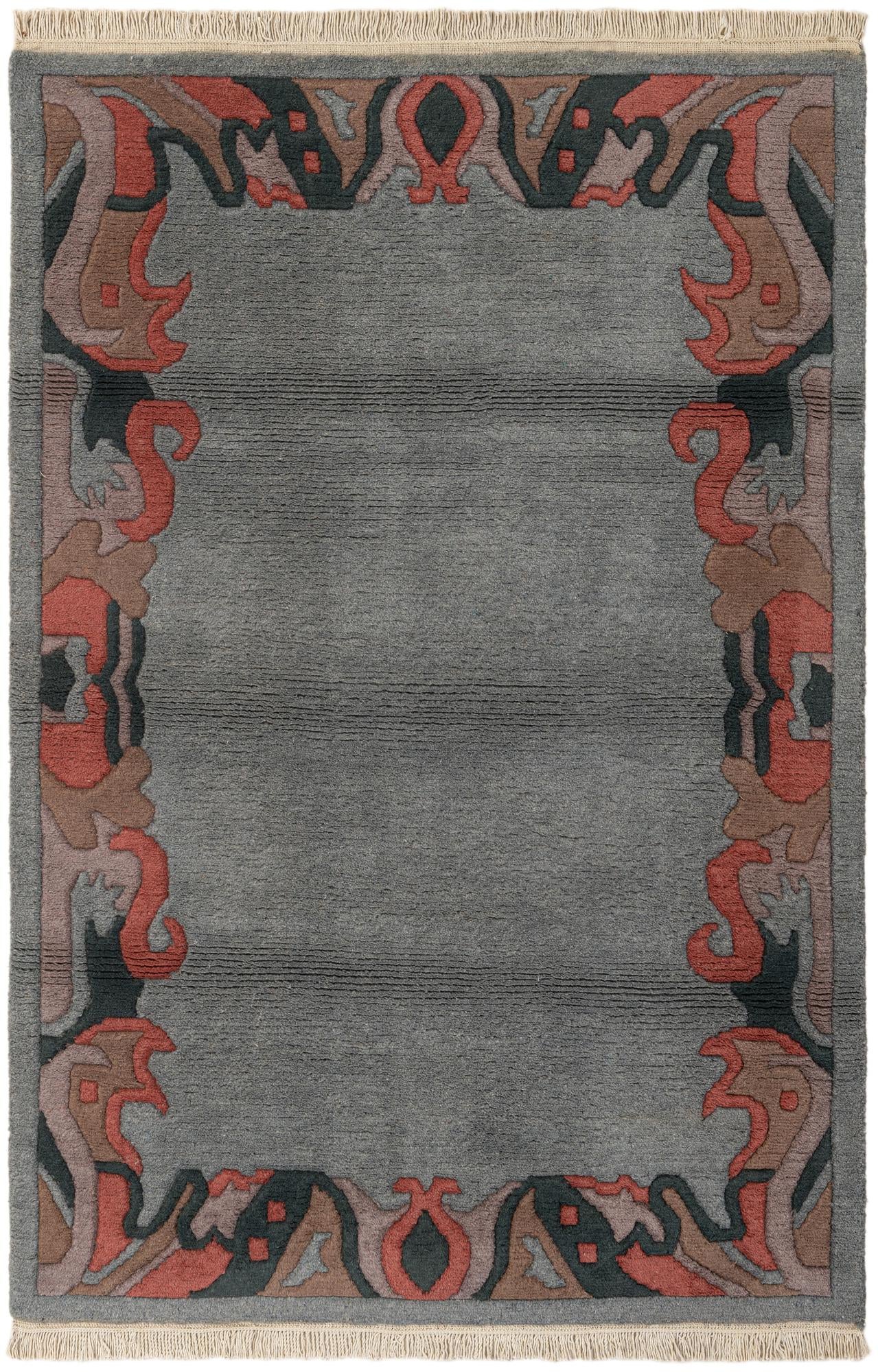 4' x 5' 11 Hand Knotted Nepal Wool Rug