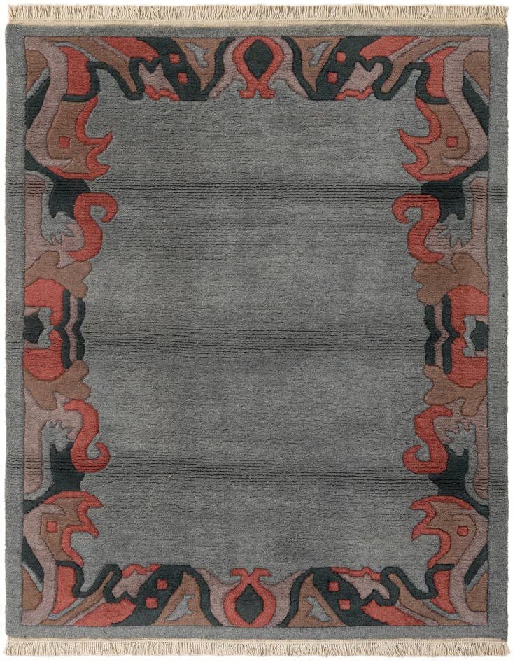 Detail image of 4' x 5' 11 Hand Knotted Nepal Wool Rug
