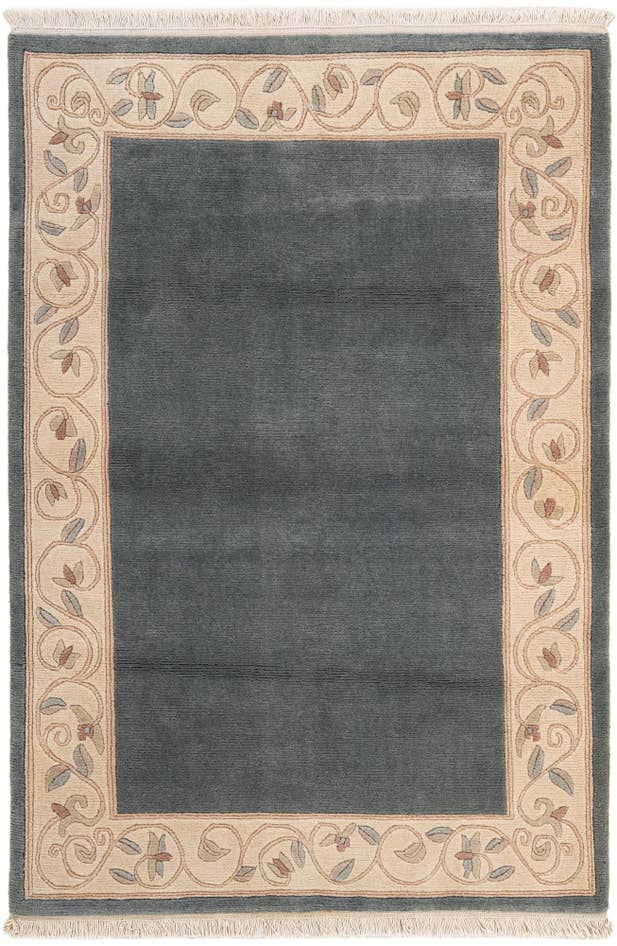 Detail image of 3' 11 x 5' 10 Hand Knotted Nepal Wool Rug
