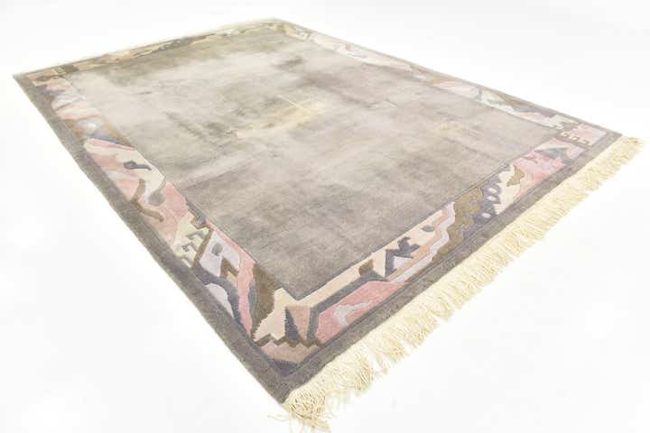 8' x 11' 2 Hand Knotted Nepal Wool Rug