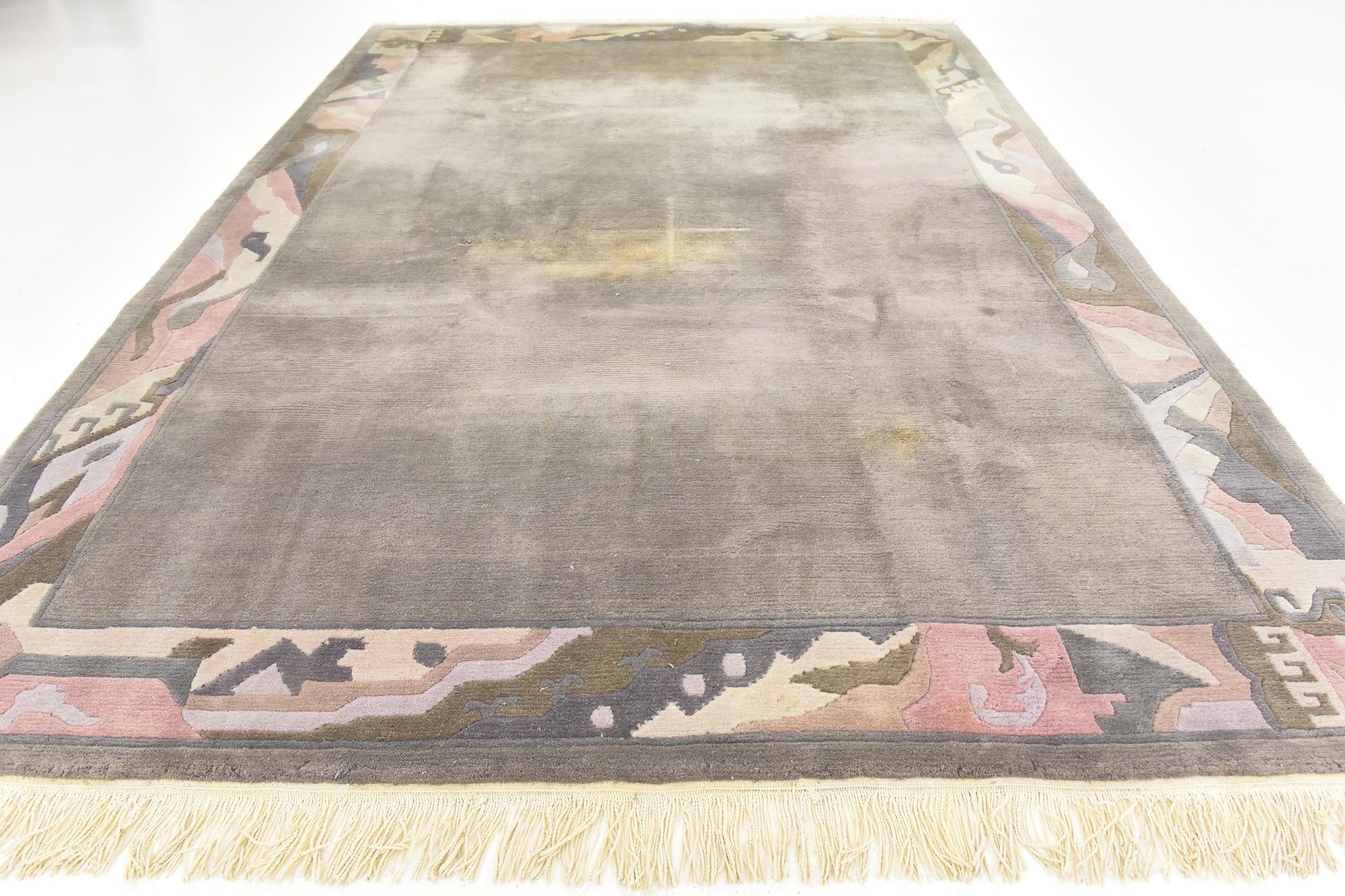 8' x 11' 2 Hand Knotted Nepal Wool Rug