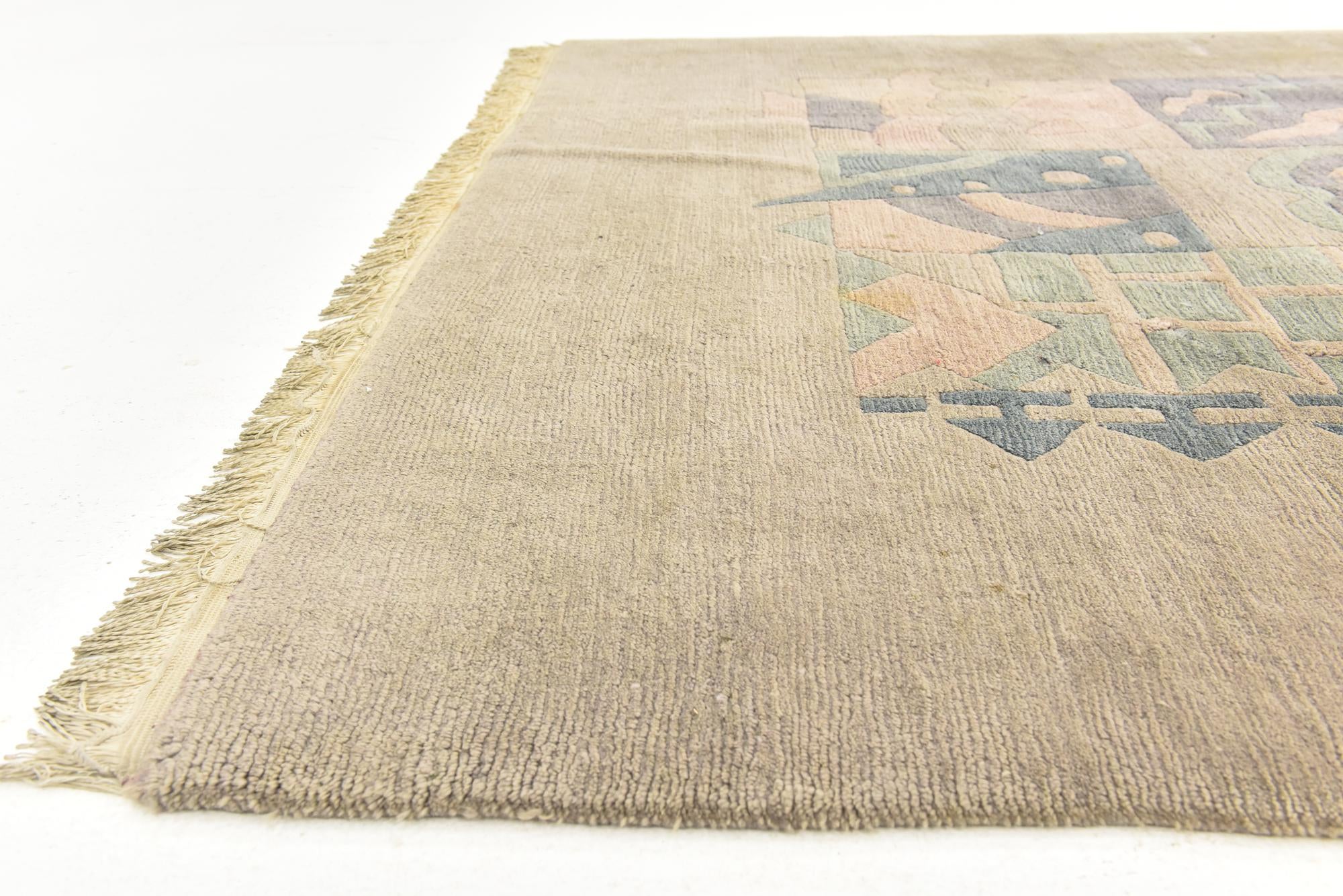 6' 5 x 9' 5 Hand Knotted Nepal Wool Rug