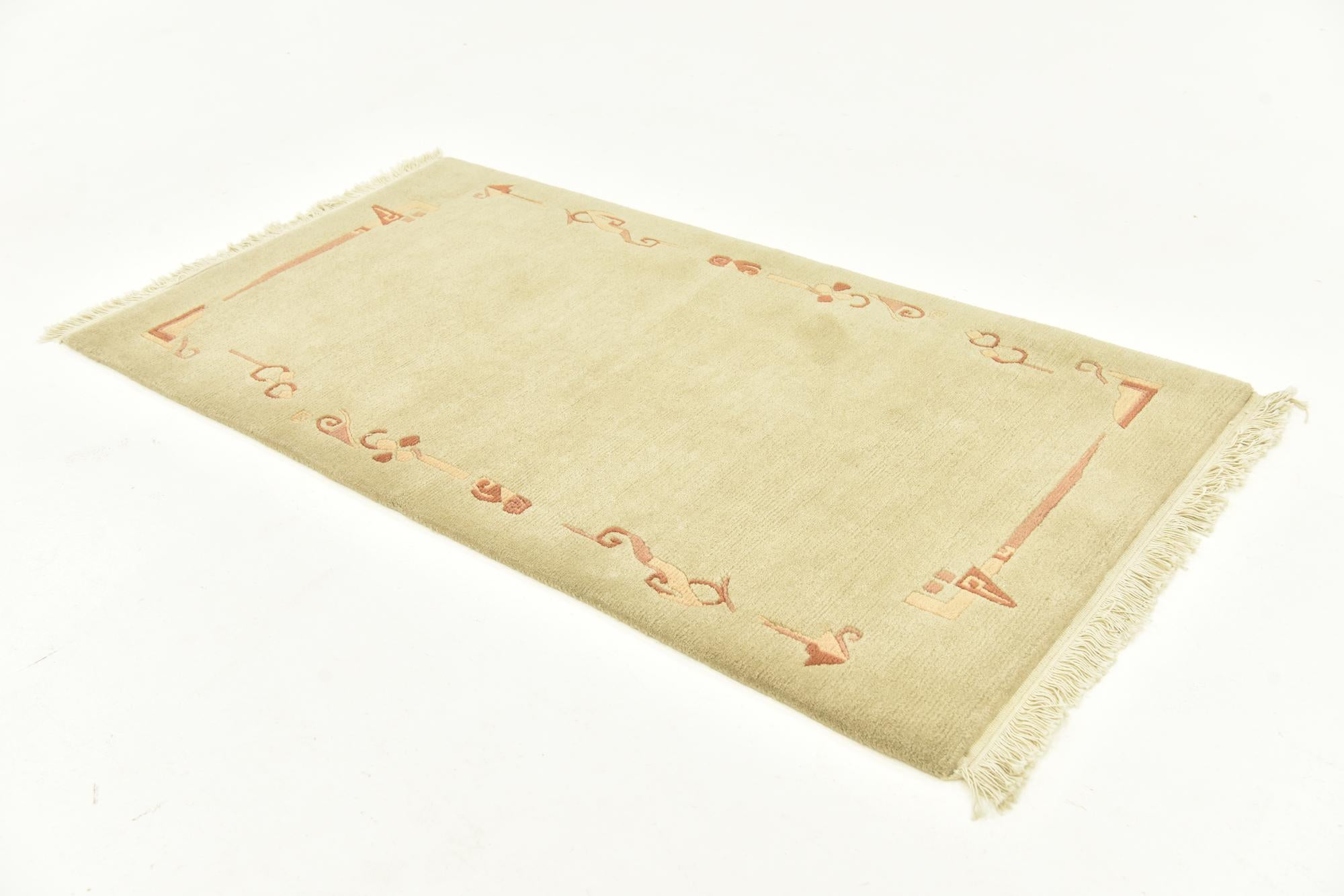 3' x 5' 4 Hand Knotted Nepal Wool Rug