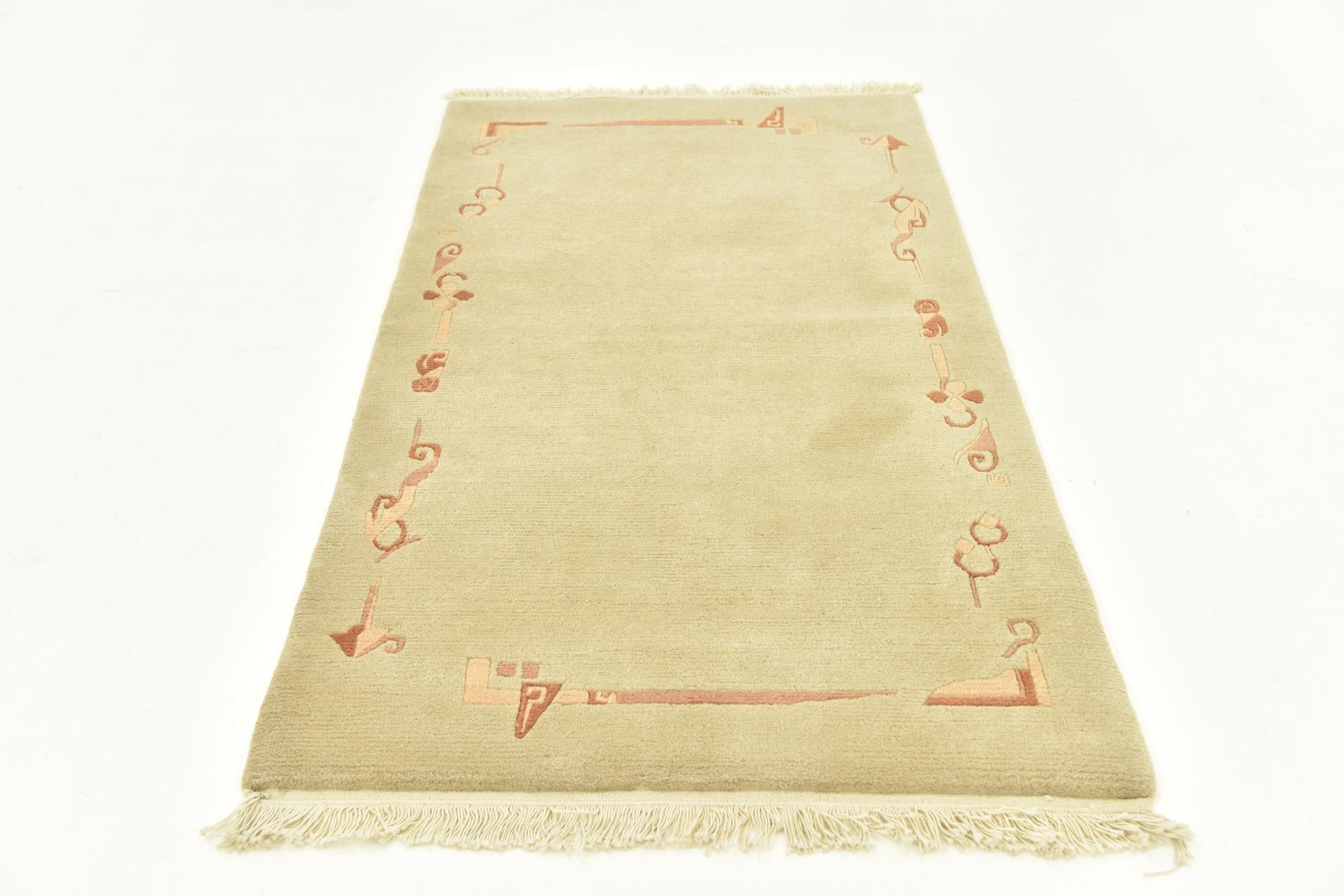 3' x 5' 4 Hand Knotted Nepal Wool Rug