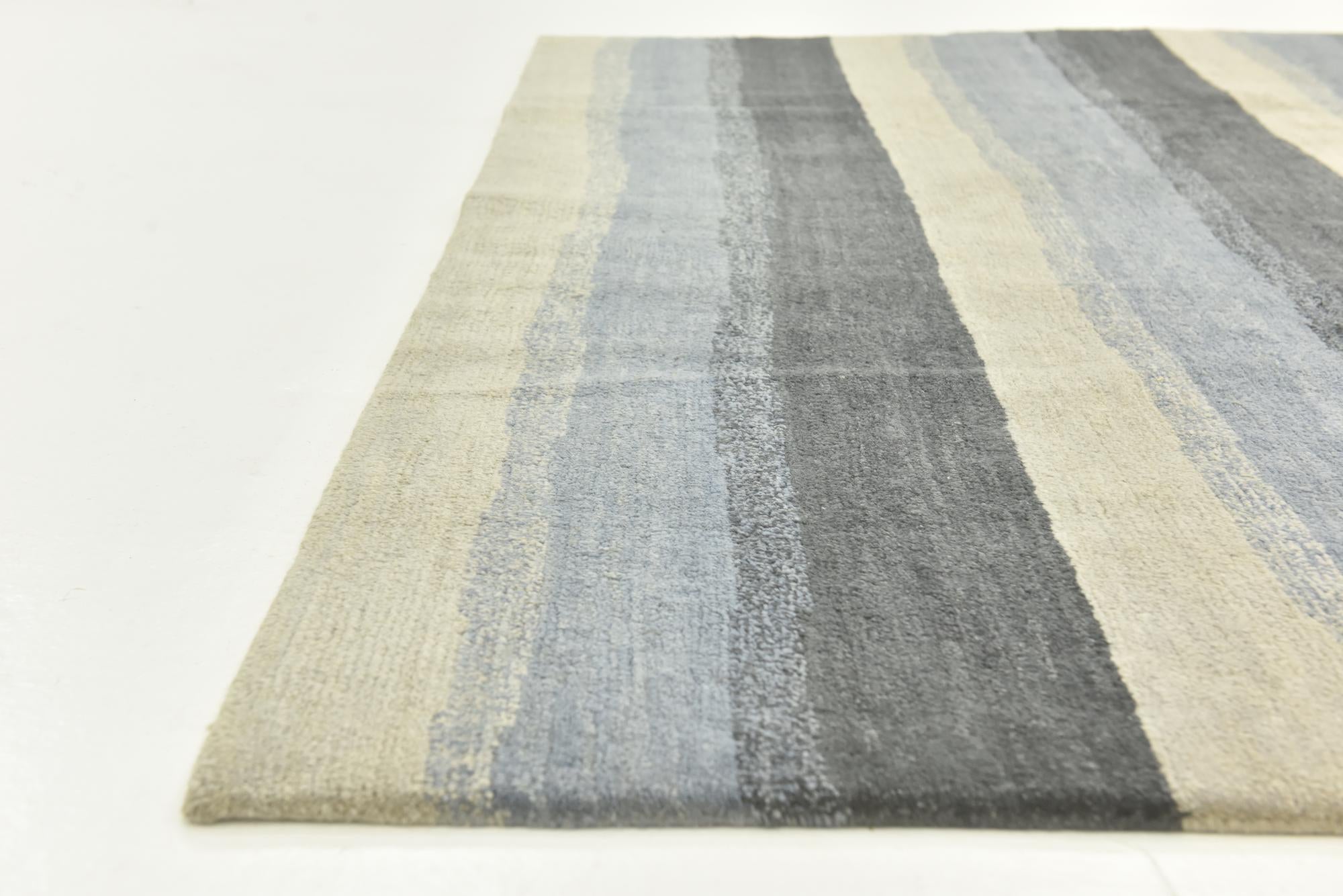 6' 7 x 9' 10 Hand Knotted Nepal Wool Rug