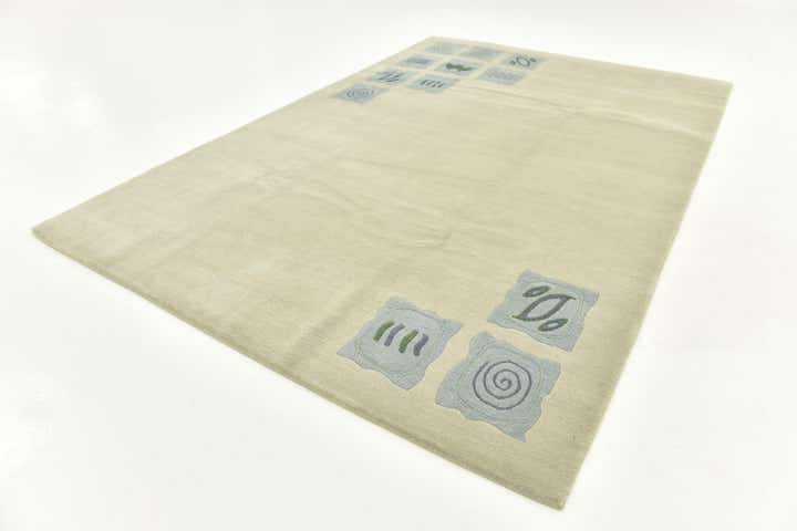 6' 8 x 10' Hand Knotted Nepal Wool Rug
