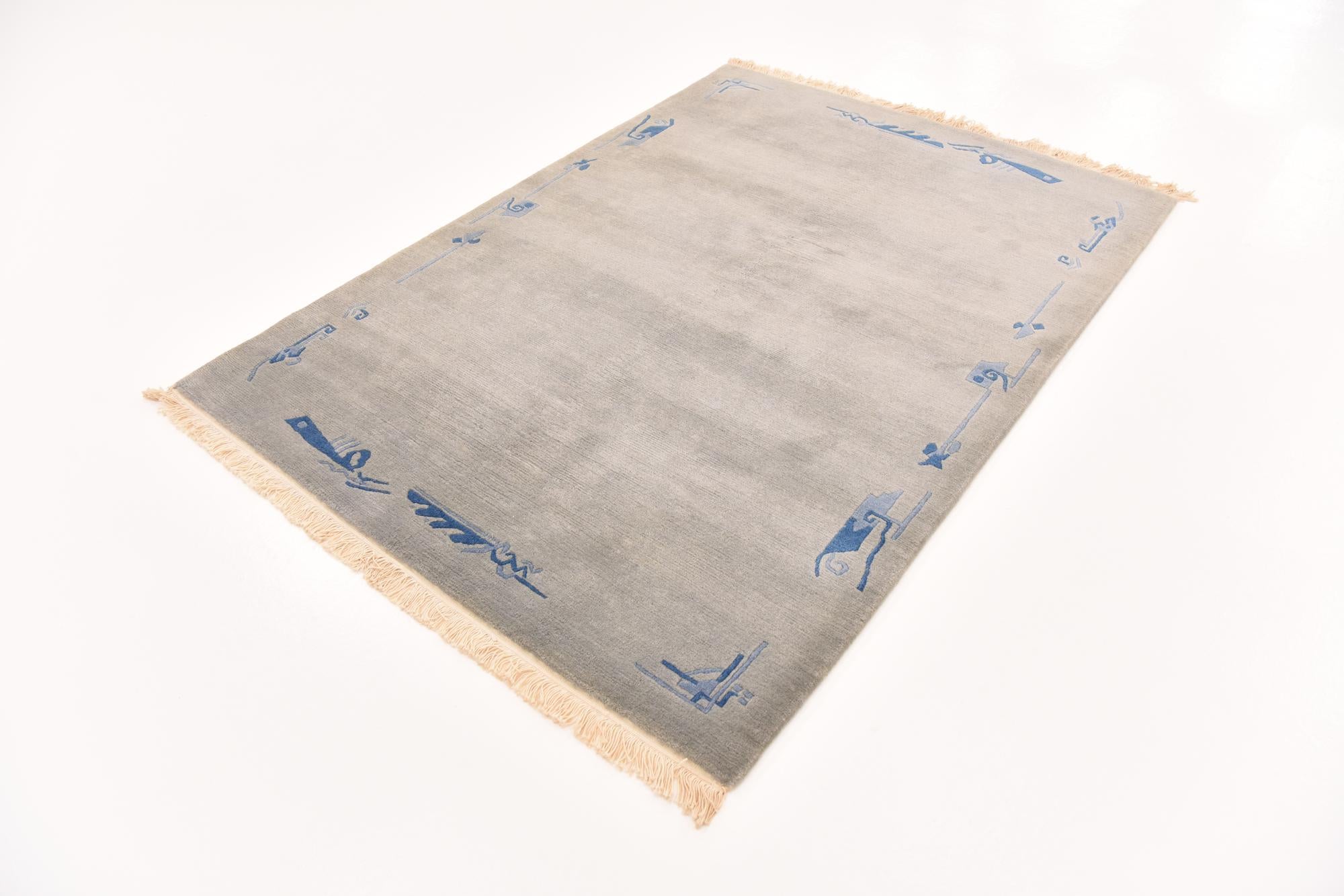 4' 8 x 6' 7 Hand Knotted Nepal Wool Rug
