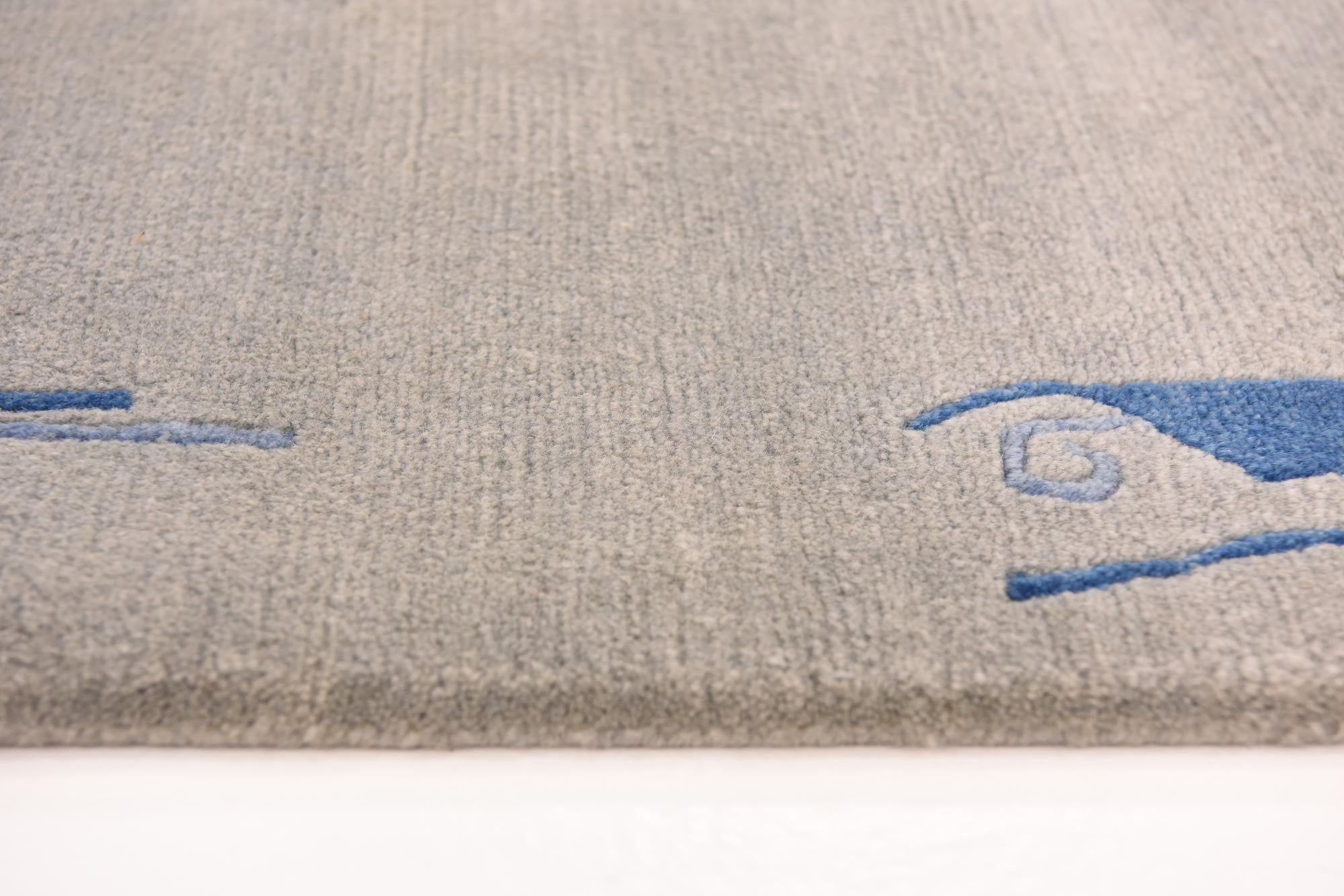 4' 8 x 6' 7 Hand Knotted Nepal Wool Rug