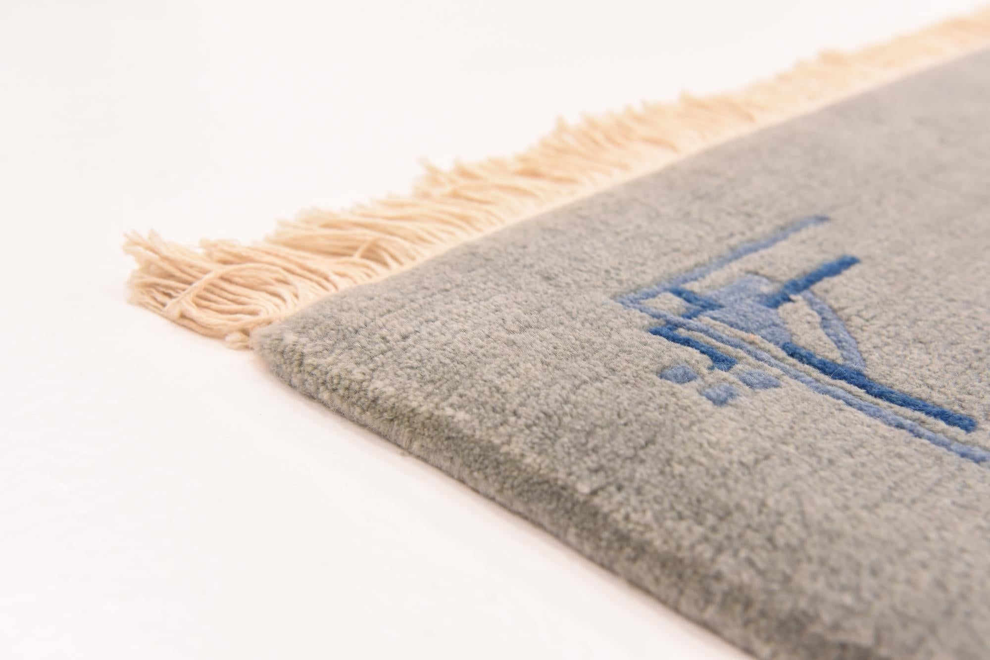 4' 8 x 6' 7 Hand Knotted Nepal Wool Rug