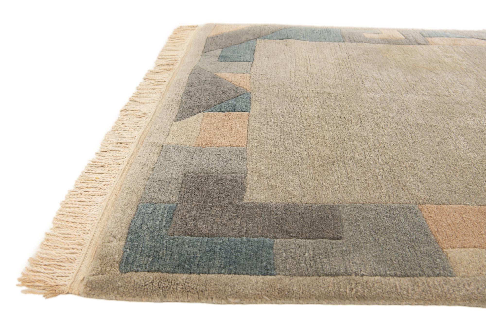 4' x 6' 3 Hand Knotted Nepal Wool Rug