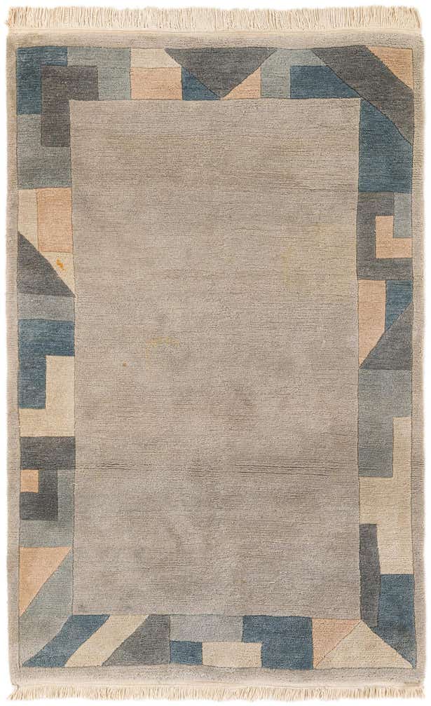 4' x 6' 3 Hand Knotted Nepal Wool Rug
