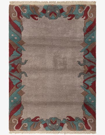 4' 2 x 5' 11 Hand Knotted Nepal Wool Rug