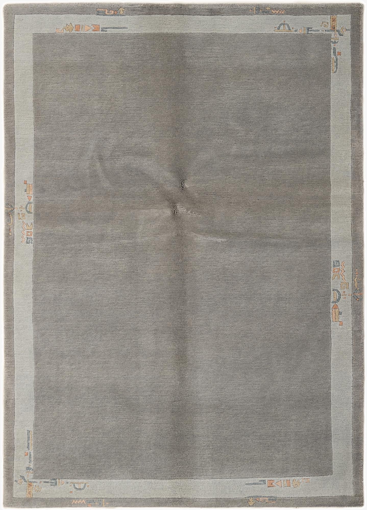 4' 8 x 6' 7  Hand Knotted Nepal Wool Rug