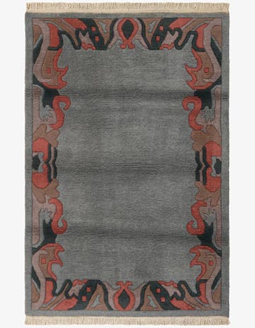 4' x 5' 11 Hand Knotted Nepal Wool Rug