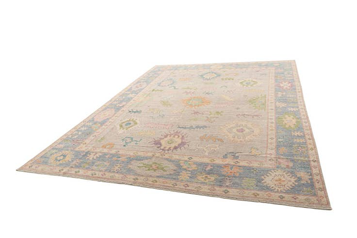 Detail image of 10' 2 x 13' 10 Hand Knotted Oushak Rug