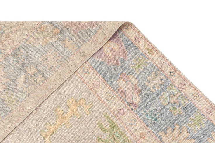 Detail image of 10' 2 x 13' 10 Hand Knotted Oushak Rug