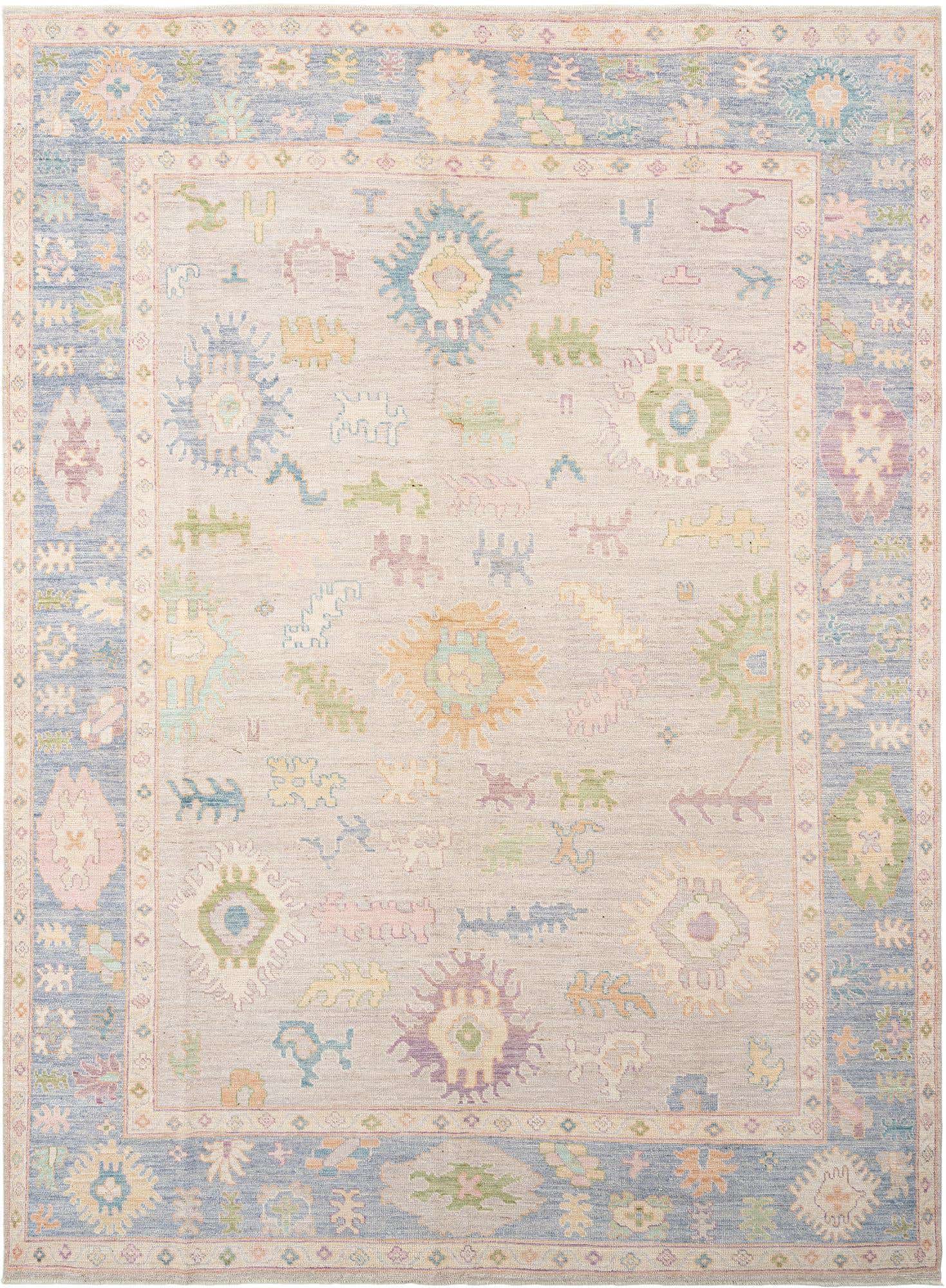 10' 2 x 13' 10 Hand Knotted Oushak Rug