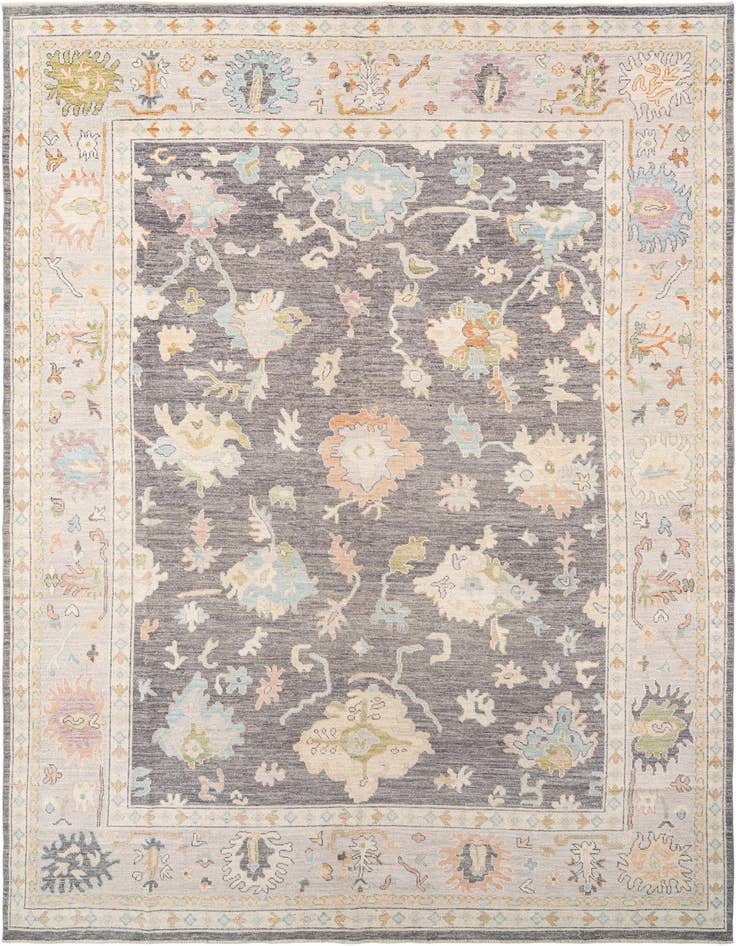 Detail image of 10' 1 x 13' 11 Hand Knotted Oushak Rug