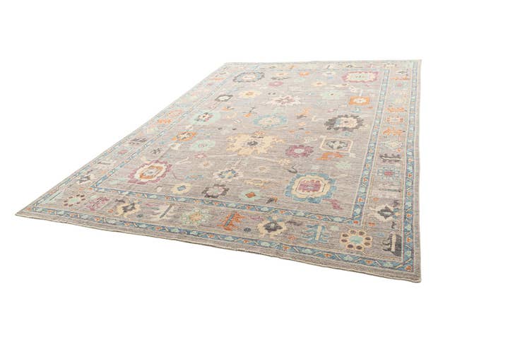 Detail image of 9' 11 x 13' 11 Hand Knotted Oushak Rug