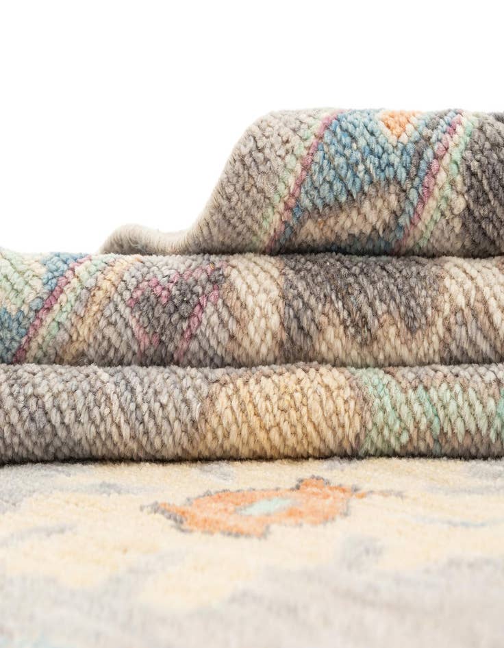 Detail image of 9' 11 x 13' 11  Hand Knotted Oushak Rug