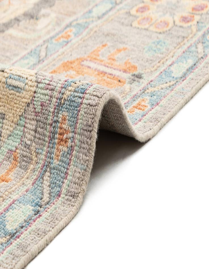 Detail image of 9' 11 x 13' 11  Hand Knotted Oushak Rug