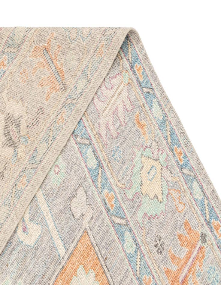 Detail image of 9' 11 x 13' 11  Hand Knotted Oushak Rug