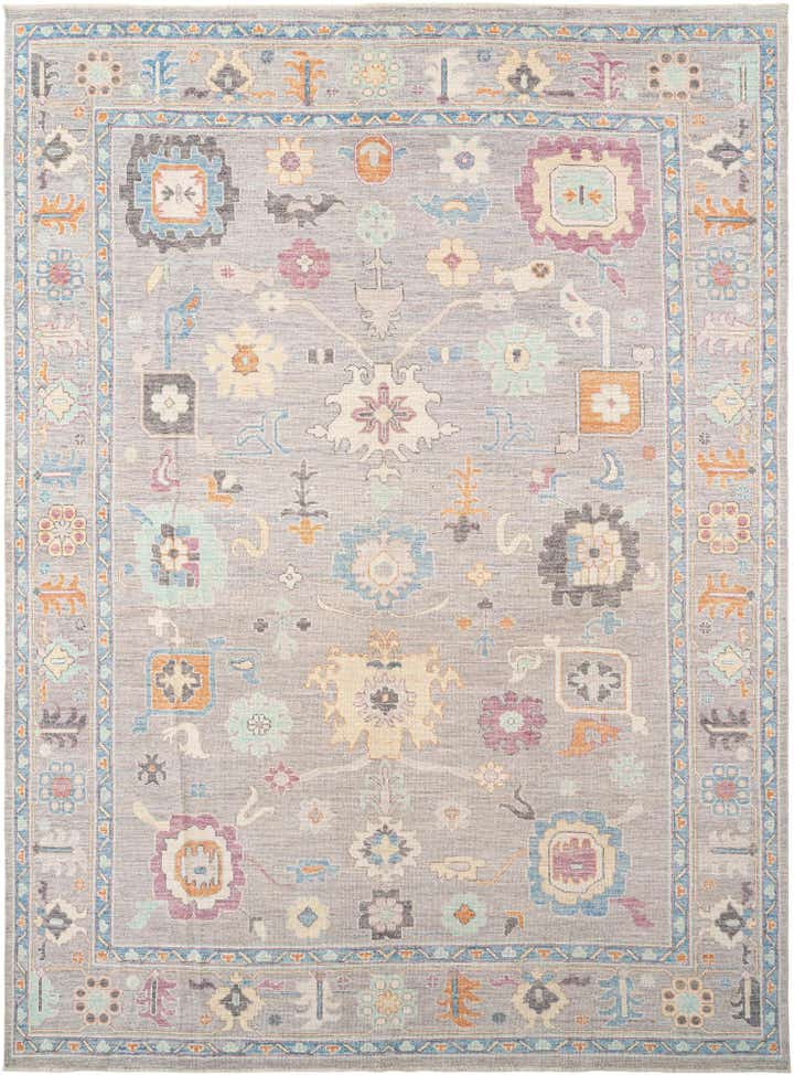 9' 11 x 13' 11 Hand Knotted Oushak Rug