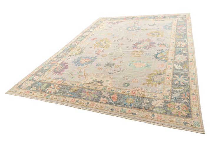 9' 11 x 13' 9 Hand Knotted Oushak Rug